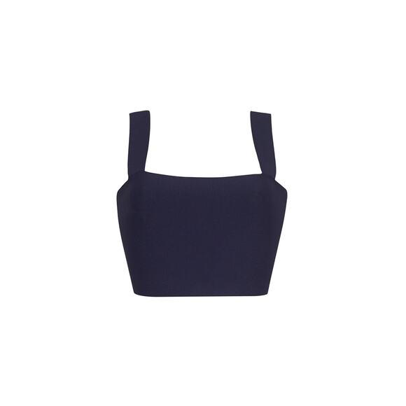 Cara Cara NWT Madeline Blue Square Neck Sleeveless Crop Top Blouse XS - Picture 1 of 5